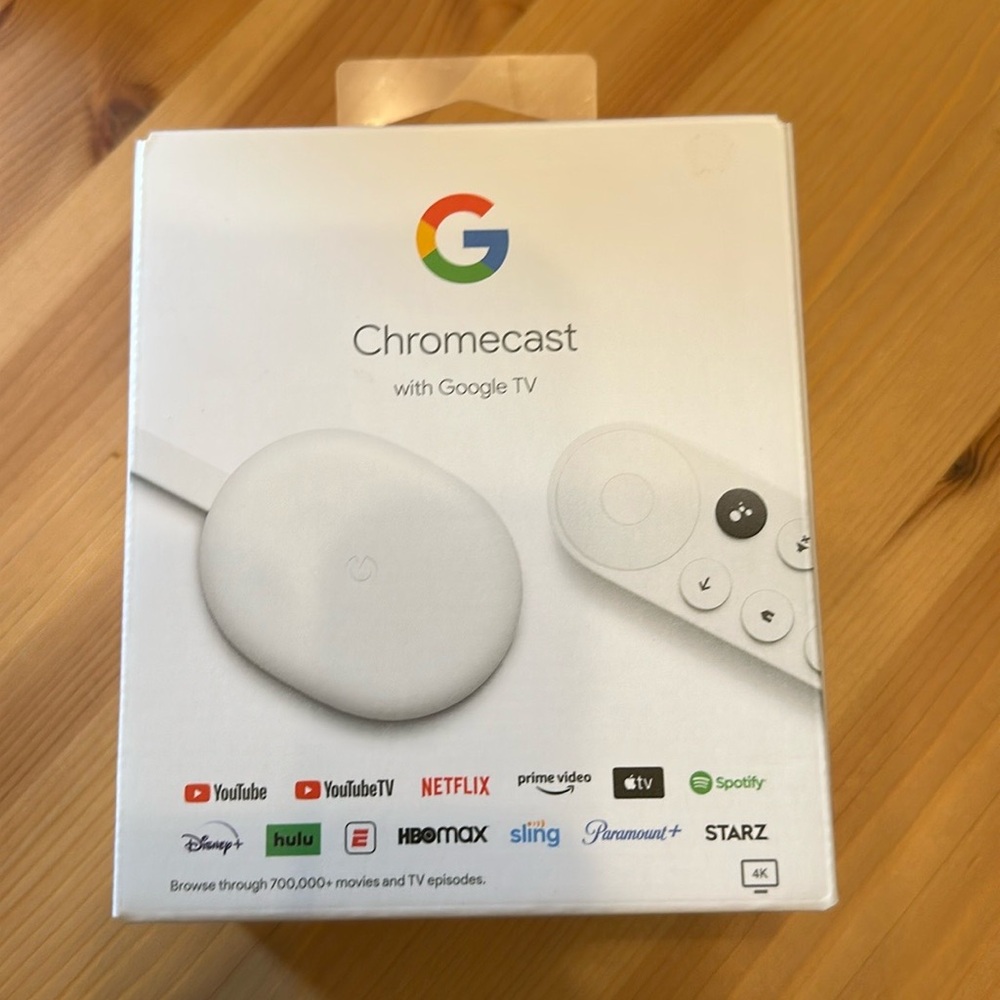 Google Chromecast w/Google TV 4K  - NEW IN ORIGINAL PACKAGING